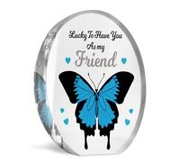 Red Ocean Friendship Gifts Best Friend For Birthday Butterfly Plaque Gifts for Women Christmas Birthday Gifts for Best Friend Bestie Bff Colleague Gift Thank You Gifts Keepsake