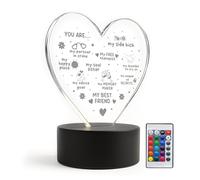 Red Ocean Friendship Gifts for Women You Are My Best Friend Plaque Birthday Gifts Acrylic LED Sign Friendship Plaques Christmas Birthday Presents For Women