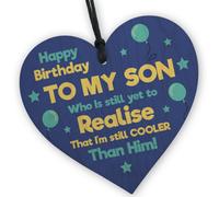 Red Ocean Funny 18Th 21St 30Th Birthday Gift For Son From Mum Wood Heart Funny Gift For Son Birthday Son Birthday Gift Joke Gift