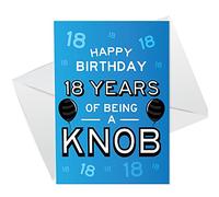 RED OCEAN Funny 18th Birthday Card For Friend Brother Son Rude 18th Birthday Cards For Him