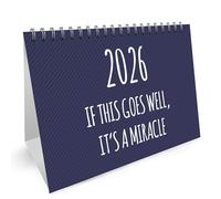 RED OCEAN Funny 2026 Desktop Calendar With Sarcastic Quotes Novelty Flipbook Desk Planner For Colleagues Secret Santa Office Desk Accessories