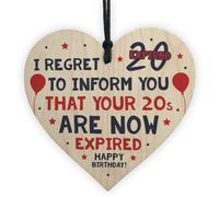 Red Ocean Funny 30Th Birthday Gift For Men Women Wood Heart Joke 30Th Birthday Gift Keepsake