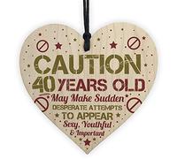 RED OCEAN Funny 40th Birthday Card 40 Birthday Decorations Funny 40th Birthday Present For Women Gift For Men