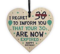 Red Ocean Funny 40Th Birthday Gift For Men Women Wood Heart Joke 40Th Birthday Gift Keepsake