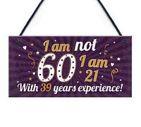 RED OCEAN Funny 60th Birthday Gift Hanging Plaque Novelty Friendship Family Mum Dad Grandparents For Friend