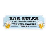 Red Ocean Funny Acrlic Bar Sign For Home Bar Outside RULES Sign Need Another Drink Funny Pub Club Decor Gift For Men Women Garden