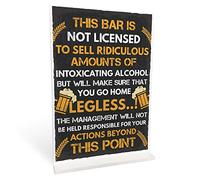 Red Ocean Funny Bar License Alcohol Sign For Home Bar Pub Man Cave Novelty Decor Standing Plaque Bar Signs And Plaques