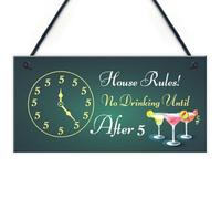 Red Ocean Funny Bar Sign Home Bar Pub Kitchen Hanging Sign Gin Wine Gift Lockdown