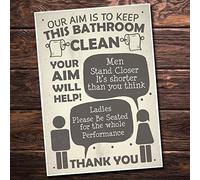 RED OCEAN Funny Bathroom Sign Toilet Door Plaque Loo Wall Gentlemen Ladies Shabby Chic Home Decor