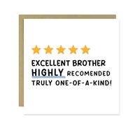 RED OCEAN Funny Birthday Card For Brother With Kraft Envelope Brother Birthday Card Joke For Him From Sister 5 Stars Fun