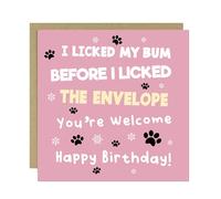 RED OCEAN Funny Birthday Card From The Dog Amusing Birthday Card For Dog Mum - Dog Gift For Dog Owner - Hilarious Cards For Dog Parents