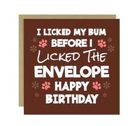 RED OCEAN Funny Birthday Card From The Dog, Joke Birthday Card For Dog Owners, Dog Gift For Dog Dad Mum, Hilarious Cards For Dog Parents