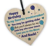 Red Ocean Funny Birthday Gift For Son From Mum 18Th 21St 30Th Wood Heart Funny Gift For Son Birthday Son Birthday Gift Joke Gift