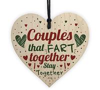 RED OCEAN Funny Boyfriend And Girlfriend Gifts Valentines Gift For Husband Wife Anniversary Card For Him Her Keepsake Plaque
