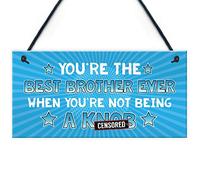 RED OCEAN Funny Brother Plaque Rude Gift From Sister Sign Funny Gift For Him Birthday