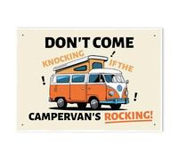 Red Ocean Funny Campervan Sign: Don't Come Knocking If It's Rocking - Gift for Him/Her, Decor and Accessories, Funny Home Gift for Men/Women