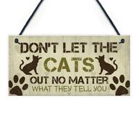 Red Ocean Funny Cat Signs And Plaques Cat Signs For Home Funny Cat Gift Pet Sign Home Decor Gift