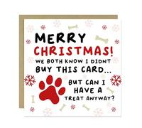 RED OCEAN Funny Christmas Cards From The Dog Hilarious Merry Christmas Card For Dog Owner Mum Dad Wife Husband Boyfriend Girlfriend Card From