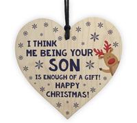 Red Ocean Funny Christmas Gift For Dad Wood Heart Rude Gift For Dad From Son Keepsake
