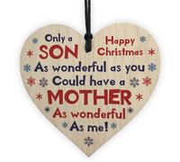 Red Ocean Funny Christmas Gift For Son From Mum Wood Heart Joke Gift For Him Keepsake