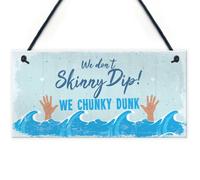 Red Ocean Funny Chunky Dunk Hot Tub Sign Hanging Garden Summer House Jacuzzi Plaque