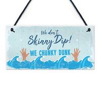 Red Ocean Funny Chunky Dunk Hot Tub Sign Hanging Garden Summer House Party Plaque