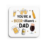 Red Ocean Funny Dad Gift Dad Coaster You Are A Beer- illiant Gift For Fathers Day Birthday From Daughter Son Idea Alcohol