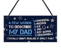 RED OCEAN FUNNY Dad Gifts Daddy Gifts From Daughter Funny For Dad Gift For Him Keepsake Plaque