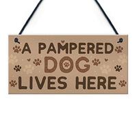 RED OCEAN Funny Dog Sign For Home Dog Sign For Gate Pet Sign Funny Dog Gift Dog Lover Gift Keepsake
