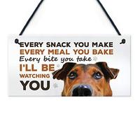 RED OCEAN Funny Dog Sign For Home Hanging Home Kitchen Sign Funny Dog Gift Pet Sign