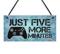 Red Ocean Funny Gamer Gift For Son Gaming Sign Hanging Man Cave Sign Boys Bedroom Decor