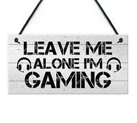 RED OCEAN Funny Gaming Door Sign For Boys Bedroom Novelty Birthday For Son Novelty Gifts For Him