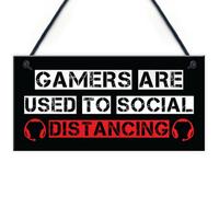 Red Ocean Funny Gaming Sign For Boys Bedroom Man Cave Novelty Gift For Him Lockdown Gift