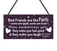 Red Ocean Funny Gift For Best Friend Birthday Christmas Hanging Plaque Friendship Keepsake Sign Thank You