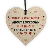 Red Ocean Funny Gift For Boyfriend Girlfriend Husband Wife Wood Heart Quarantine Gift Keepsake