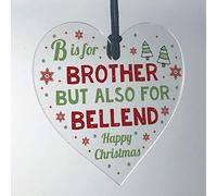 RED OCEAN Funny Gift For Brother For Christmas Heart Novelty Brother Gift Keepsake