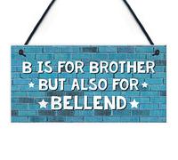 RED OCEAN Funny Gift For Brother Hanging Plaque Rude Birthday For Brother Gift For Him