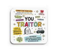Red Ocean Funny Gift For Colleague You Traitor Coaster New Job Gifts For Friend Colleague Leaving Gift Him Her Friendship New Job Goodbye Present Keepsake