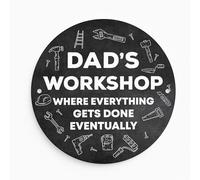 Red Ocean Funny Gift For Dad For Birthday Fathers Day DADS WORKSHOP Sign Shed Plaque Funny Sign DIY Enthusiast Garage Shed Dad Gifts Keepsake