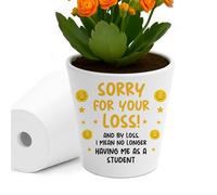 RED OCEAN Funny Gift For Teacher Plant Pot 10cm x 9cm Sorry For Your Loss Teacher Gift From Student Joke Leaving Classroom Gifts Him Her