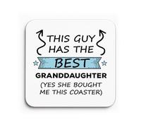 Red Ocean Funny Grandad Gift Grandad Coaster This Guy Has The Best Granddaughter Gift For Fathers Day Birthday From Granddaughter Idea