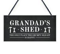Red Ocean Funny Grandads Shed Sign Hanging Garden Man Cave Plaque Fathers Day Gift For Him