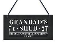 RED OCEAN Funny Grandads Shed Sign Hanging Garden Man Cave Plaque For Him