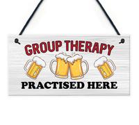 Red Ocean Funny Group Therapy Sign Bar Signs And Plaques Home Decor Man Cave Shed Sign Friendship Gifts
