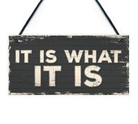 Red Ocean Funny It Is What it is Hanging Friendship Signs Best Friends Plaque Alcohol Man Cave Gift