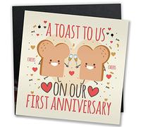 RED OCEAN Funny Joke Anniversary Card For Him Her First Keepsake Plaque Gift For Boyfriend Girlfriend