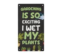 Red Ocean Funny Joke Garden Sign For Outdoors Wet My Plants Funny Gift For Him Her Women Men Hanging Door Wall Sign Garden Shed Summerhouse Friendship Gift Gardener Gifts