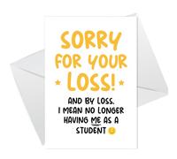 RED OCEAN Funny Leaving School Nursery College Card For Teacher, Goodbye Leaving Card, Novelty Card For Teachers, End of Term Leaving Card, Leavers Card For Teacher, Teaching Assistant