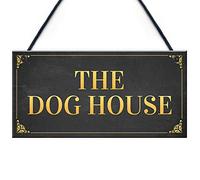 RED OCEAN Funny Man Cave Sign THE DOG HOUSE Garage Pub Bar Sign Gift For Men Dad