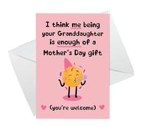 RED OCEAN Funny Mothers Day Card For Nan, Joke Nan Card, Nan Card From Granddaughter, Mothers Day Card With Envelope, Funny Card For Nan, Card For Her
